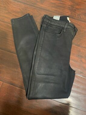 L'AGENCE Black Coated Skinny Jeans